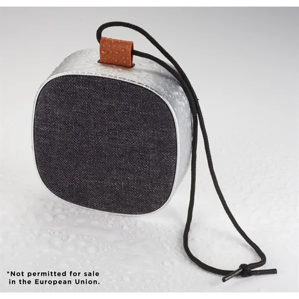 Waterproof Bluetooth speaker made with metal and fabric.... from ASI 66887 PCNA / Leed’s