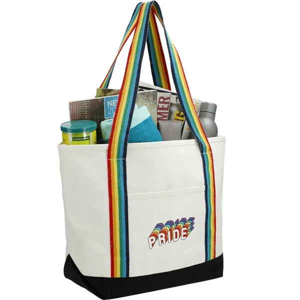 7" x 13.25" x 19.75" cotton canvas boat tote with 12"... from ASI 66887 PCNA / Leeds
