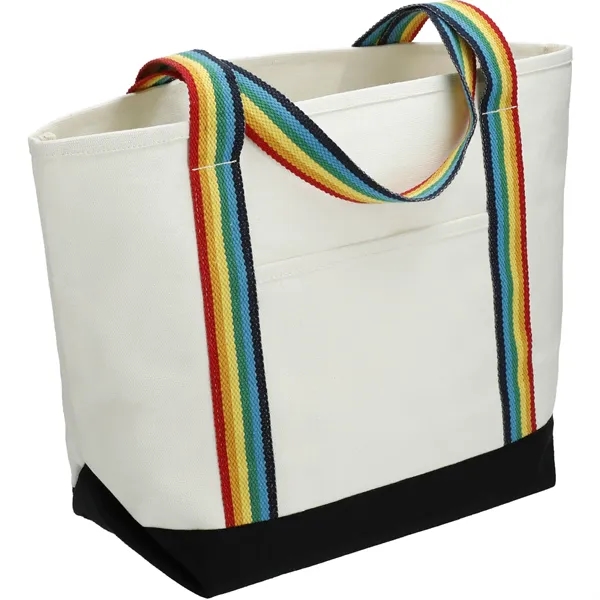 7" x 13.25" x 19.75" cotton canvas boat tote with 12"... from ASI 66887 PCNA / Leeds