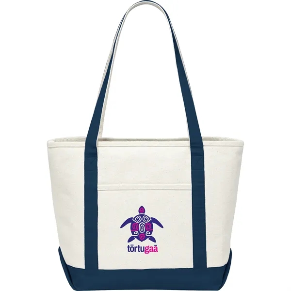 7" x 13.25" x 19.75" cotton canvas boat tote with 12"... from ASI 66887 PCNA / Leeds