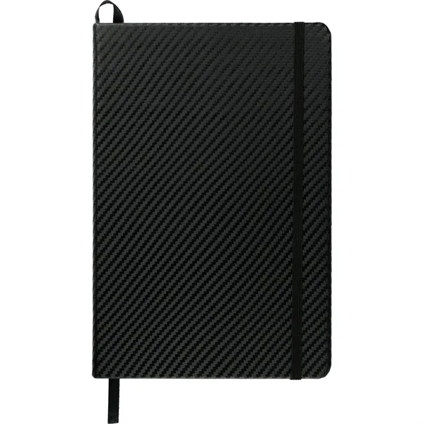 5.5" x 8.5" carbon fiber journal with elastic closure, ribbon page... from ASI 66887 PCNA / Leeds