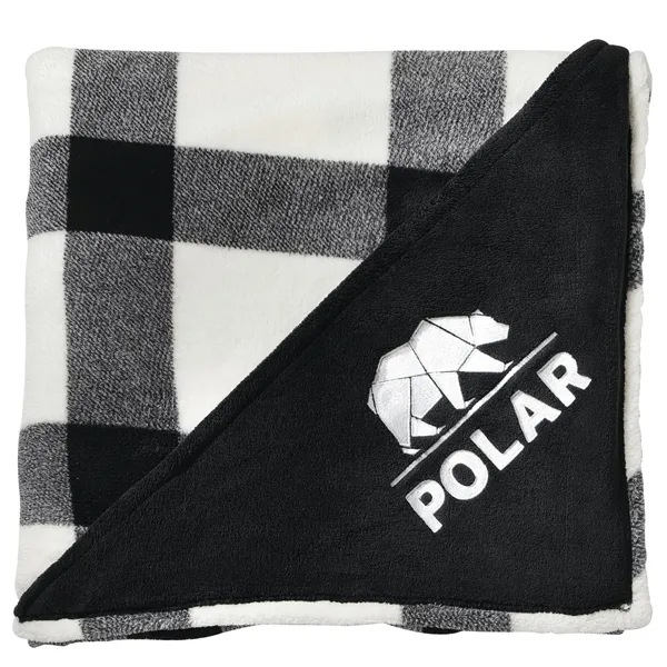 60" x 70" buffalo plaid plush throw blanket.... from ASI 66887 PCNA / Leeds