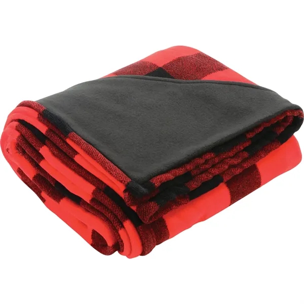 60" x 70" buffalo plaid plush throw blanket.... from ASI 66887 PCNA / Leeds