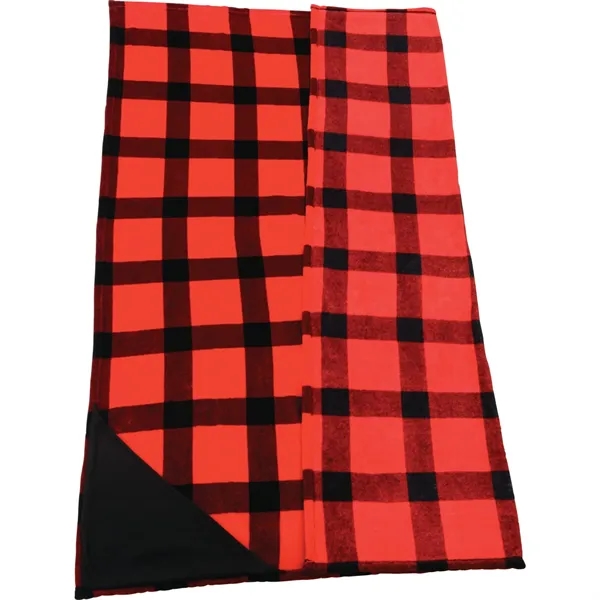 60" x 70" buffalo plaid plush throw blanket.... from ASI 66887 PCNA / Leeds