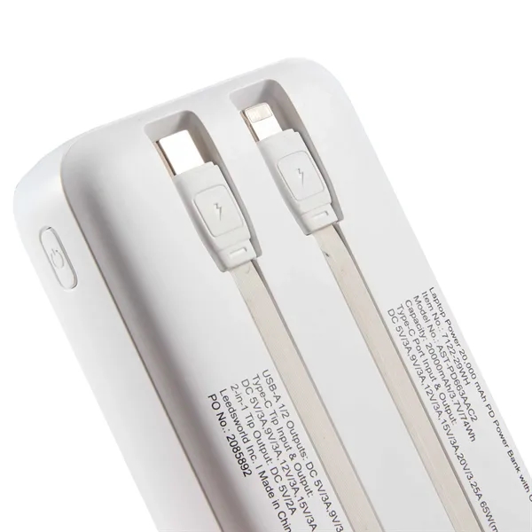 Laptop Power 20,000 mAh PD Power Bank with Cables... from ASI 66887 PCNA / Leeds