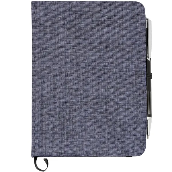 5" x 7" heathered bound notebook with ribbon page marker, pen... from ASI 66887 PCNA / Bullet