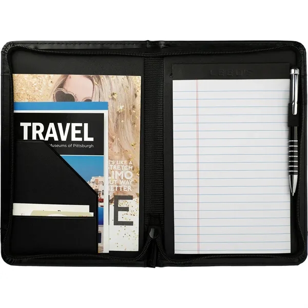Zippered padfolio with pen loop, pocket, business card holder and 8"... from ASI 66887 PCNA / Leeds