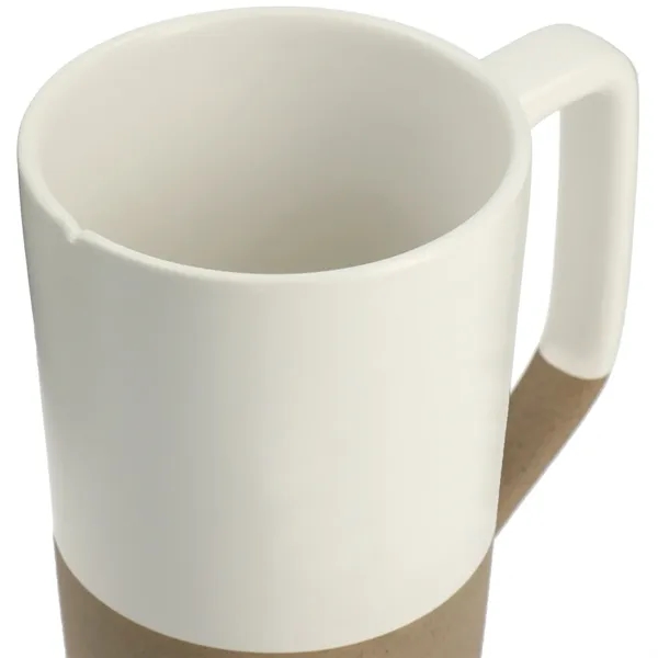 16 oz. ceramic mug with wooden lid and groove design on... from ASI 66887 PCNA / Leeds