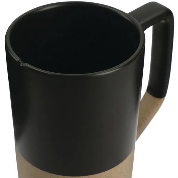 16 oz. ceramic mug with wooden lid and groove design on... from ASI 66887 PCNA / Leeds