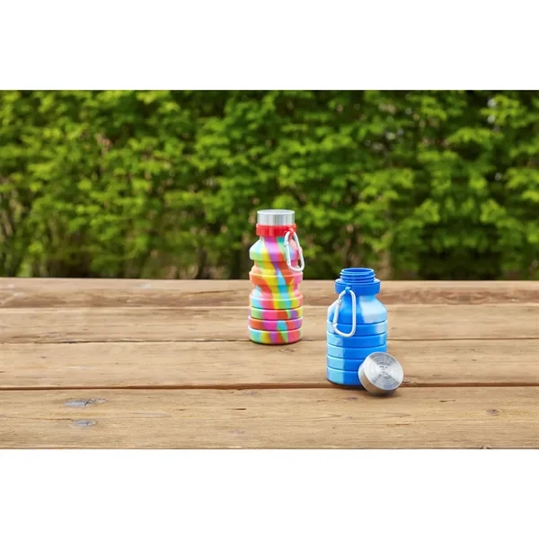 18 oz. collapsible bottle with wide mouth opening and tie-dye design.... from ASI 66887 PCNA / Leeds