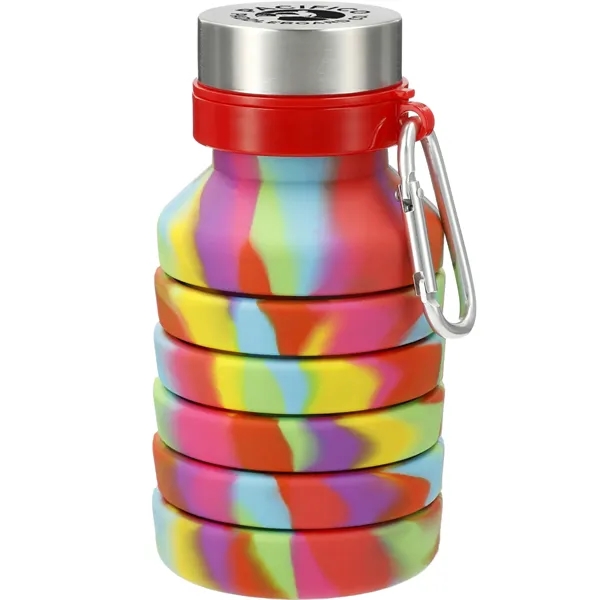 18 oz. collapsible bottle with wide mouth opening and tie-dye design.... from ASI 66887 PCNA / Leeds
