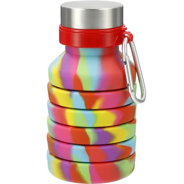 18 oz. collapsible bottle with wide mouth opening and tie-dye design.... from ASI 66887 PCNA / Leeds
