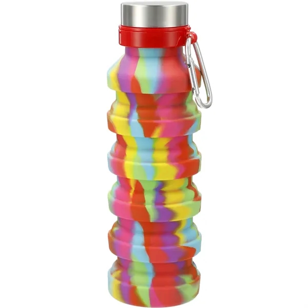 18 oz. collapsible bottle with wide mouth opening and tie-dye design.... from ASI 66887 PCNA / Leeds