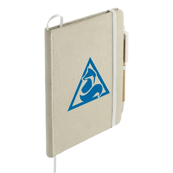 5" x 7" organic cotton bound notebook with pen.... from ASI 66887 PCNA / Bullet