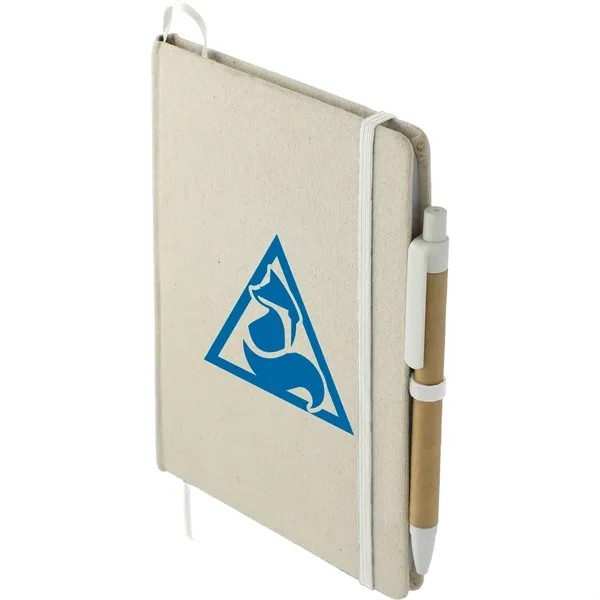 5" x 7" organic cotton bound notebook with pen.... from ASI 66887 PCNA / Bullet