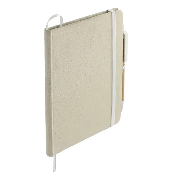 5" x 7" organic cotton bound notebook with pen.... from ASI 66887 PCNA / Bullet