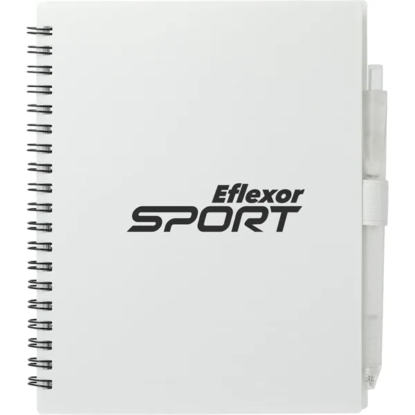 5.5" x 7" recycled spiral notebook with rPET pen.... from ASI 66887 PCNA / Bullet