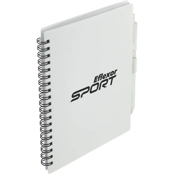 5.5" x 7" recycled spiral notebook with rPET pen.... from ASI 66887 PCNA / Bullet