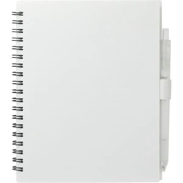 5.5" x 7" recycled spiral notebook with rPET pen.... from ASI 66887 PCNA / Bullet