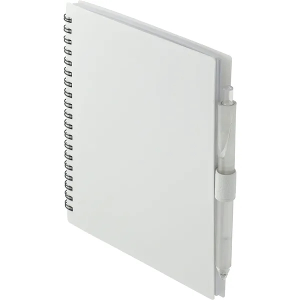 5.5" x 7" recycled spiral notebook with rPET pen.... from ASI 66887 PCNA / Bullet