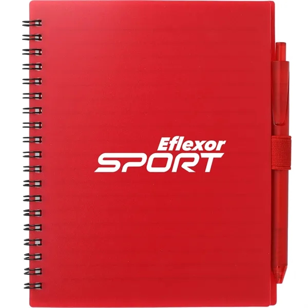 5.5" x 7" recycled spiral notebook with rPET pen.... from ASI 66887 PCNA / Bullet