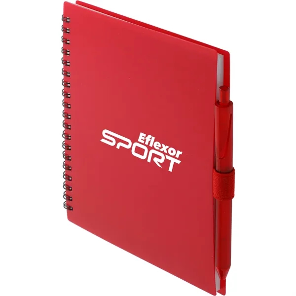 5.5" x 7" recycled spiral notebook with rPET pen.... from ASI 66887 PCNA / Bullet