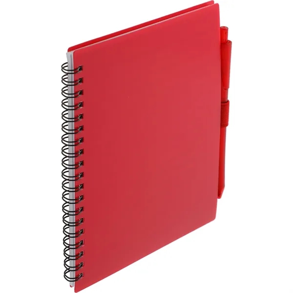 5.5" x 7" recycled spiral notebook with rPET pen.... from ASI 66887 PCNA / Bullet