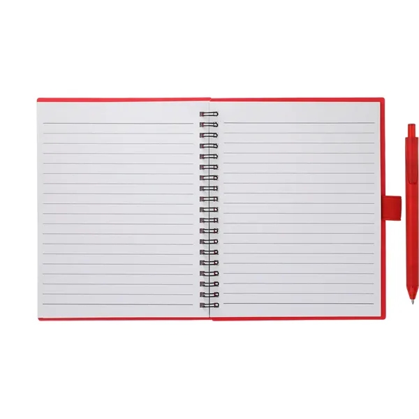 5.5" x 7" recycled spiral notebook with rPET pen.... from ASI 66887 PCNA / Bullet