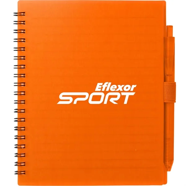 5.5" x 7" recycled spiral notebook with rPET pen.... from ASI 66887 PCNA / Bullet