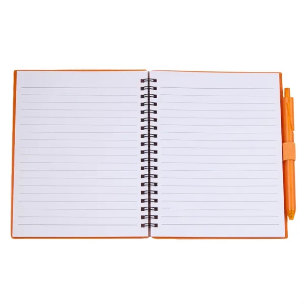 5.5" x 7" recycled spiral notebook with rPET pen.... from ASI 66887 PCNA / Bullet