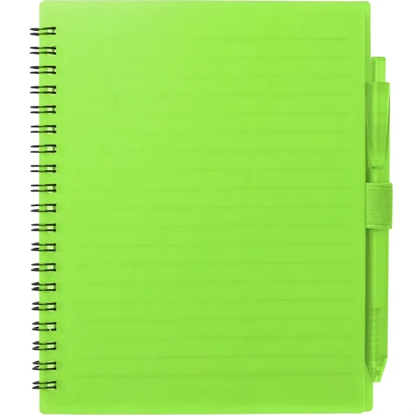 5.5" x 7" recycled spiral notebook with rPET pen.... from ASI 66887 PCNA / Bullet