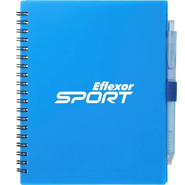 5.5" x 7" recycled spiral notebook with rPET pen.... from ASI 66887 PCNA / Bullet
