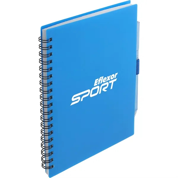 5.5" x 7" recycled spiral notebook with rPET pen.... from ASI 66887 PCNA / Bullet