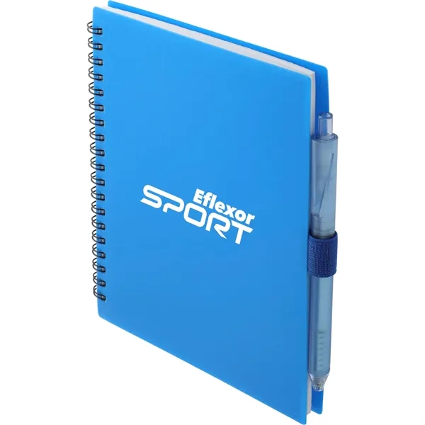 5.5" x 7" recycled spiral notebook with rPET pen.... from ASI 66887 PCNA / Bullet