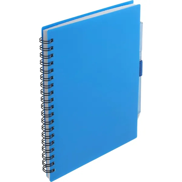 5.5" x 7" recycled spiral notebook with rPET pen.... from ASI 66887 PCNA / Bullet