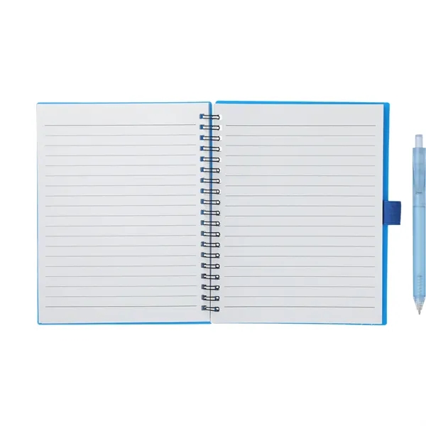 5.5" x 7" recycled spiral notebook with rPET pen.... from ASI 66887 PCNA / Bullet
