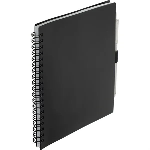 5.5" x 7" recycled spiral notebook with rPET pen.... from ASI 66887 PCNA / Bullet