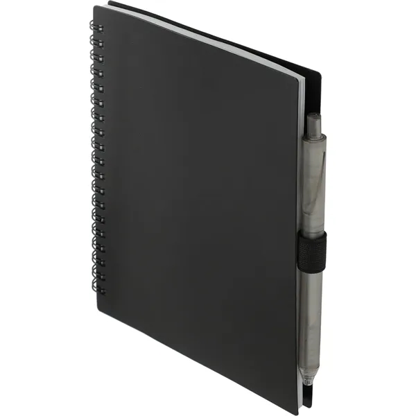 5.5" x 7" recycled spiral notebook with rPET pen.... from ASI 66887 PCNA / Bullet