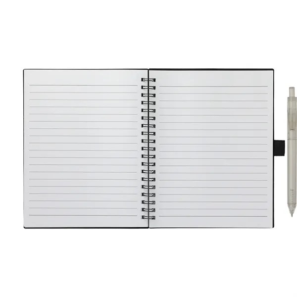 5.5" x 7" recycled spiral notebook with rPET pen.... from ASI 66887 PCNA / Bullet