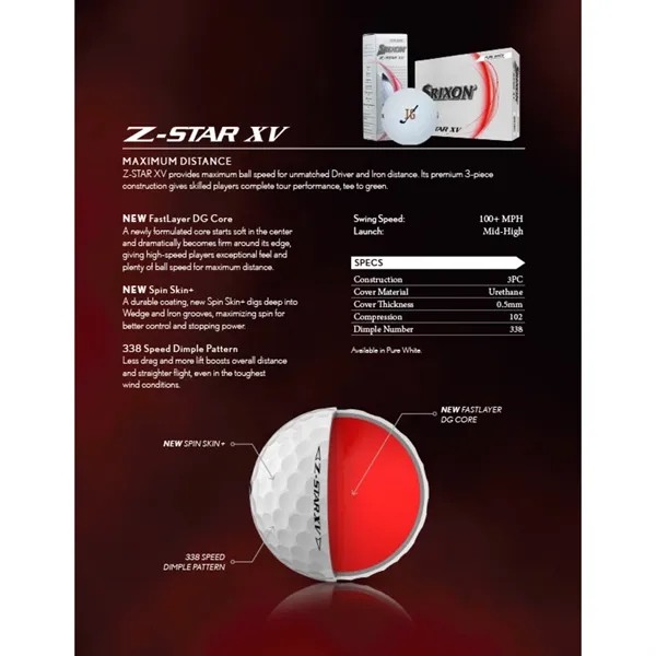 Z-STAR XV Golf Balls - 12 Pack... from ASI 66887 PCNA / Leeds