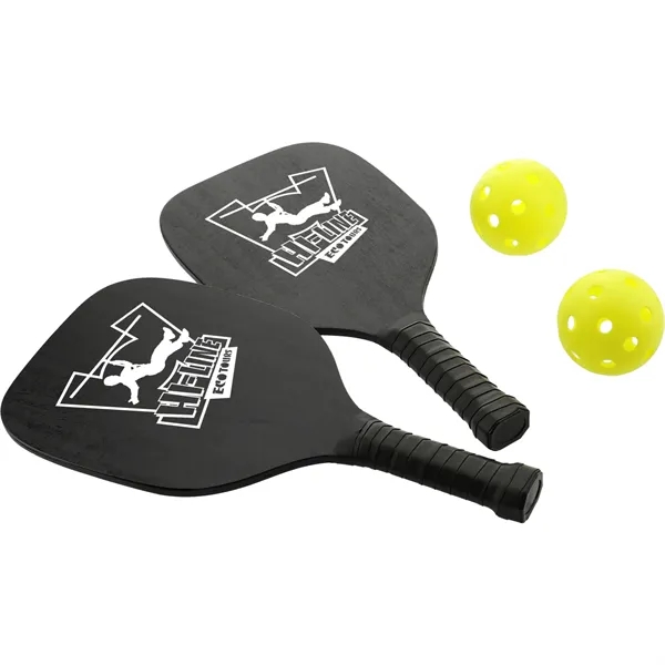 Pickleball set with 2 wooden paddles, set of balls and mesh... from ASI 66887 PCNA / Leeds