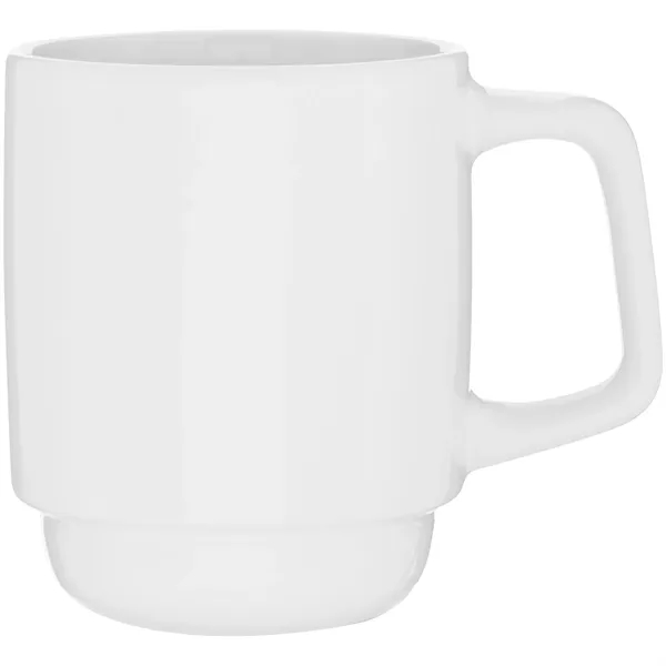 16 oz stackable ceramic mug with glossy colored exterior and matching... from ASI 51197 ETS Express, LLC