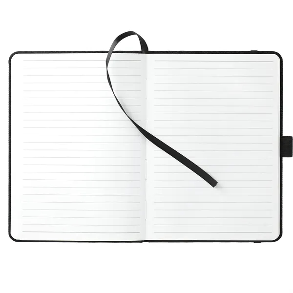 5" x 7" RPET bound notebook with elastic pen loop, ribbon... from ASI 66887 PCNA / Bullet
