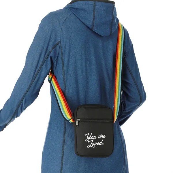 Rainbow crossbody bag made of rPET materials.... from ASI 66887 PCNA / Leeds