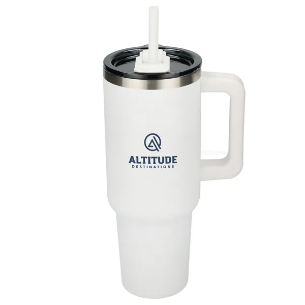 40 oz. vacuum insulated travel tumbler with lid, straw and handle.... from ASI 66887 PCNA / Leeds