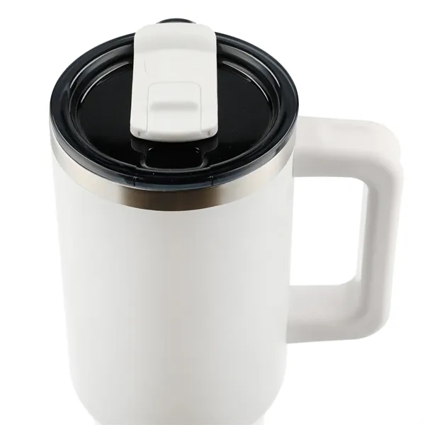 40 oz. vacuum insulated travel tumbler with lid, straw and handle.... from ASI 66887 PCNA / Leeds