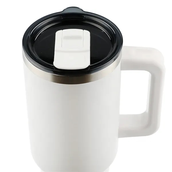 40 oz. vacuum insulated travel tumbler with lid, straw and handle.... from ASI 66887 PCNA / Leeds