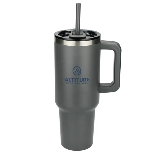 40 oz. vacuum insulated travel tumbler with lid, straw and handle.... from ASI 66887 PCNA / Leeds