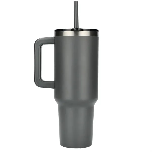 40 oz. vacuum insulated travel tumbler with lid, straw and handle.... from ASI 66887 PCNA / Leeds