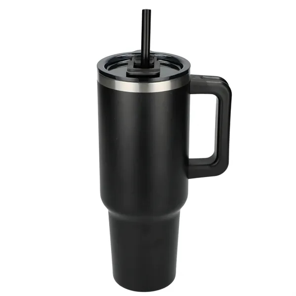 40 oz. vacuum insulated travel tumbler with lid, straw and handle.... from ASI 66887 PCNA / Leeds